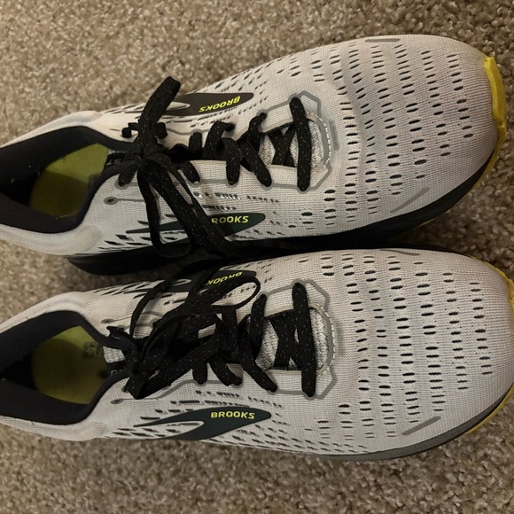 Brooks Ghost 13 Women's Running Shoes - Gray and Neon Green - Picture 9 of 9